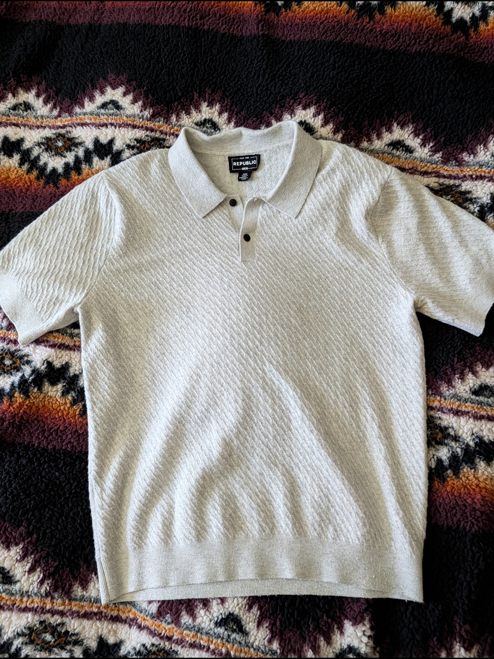 For The Republic Light Gray Polo